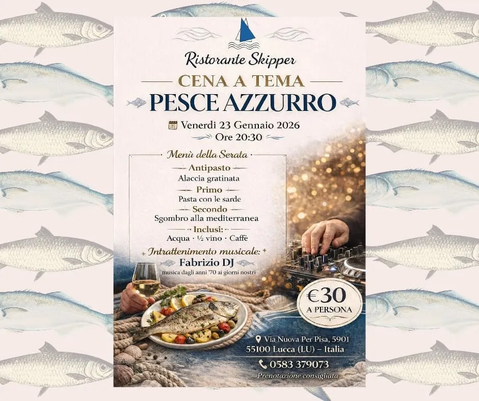 Locandina Cena Pesce Azzurro